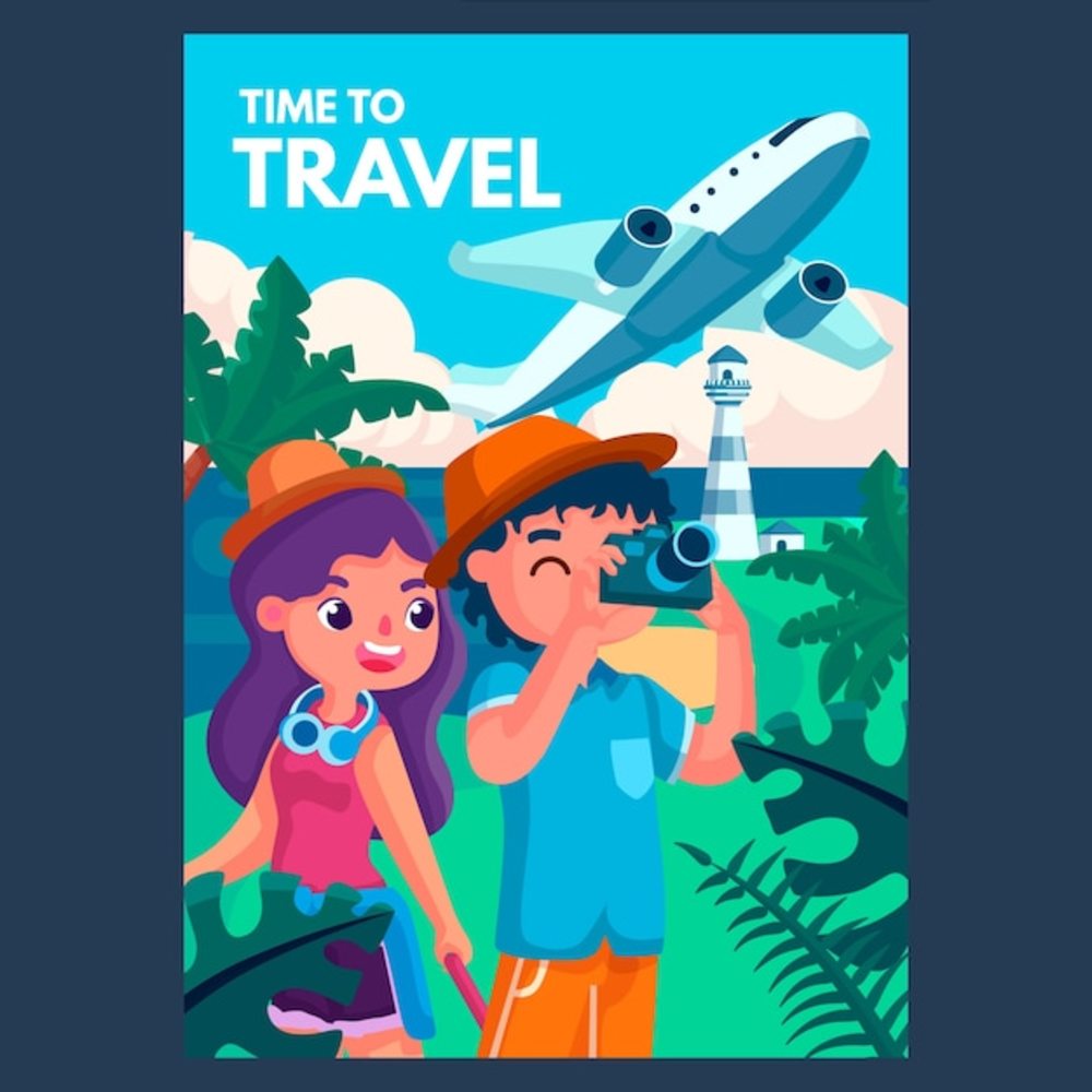 旅行海报插图